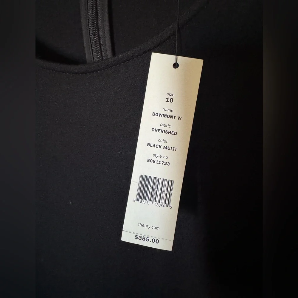 Theory Two-Tone Black and Gray Mini Skirt